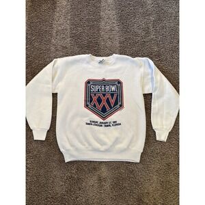 Vintage Buffalo Biils NY Giants Super Bowl XXV 1991 Crewneck Sweatshirt Mens L